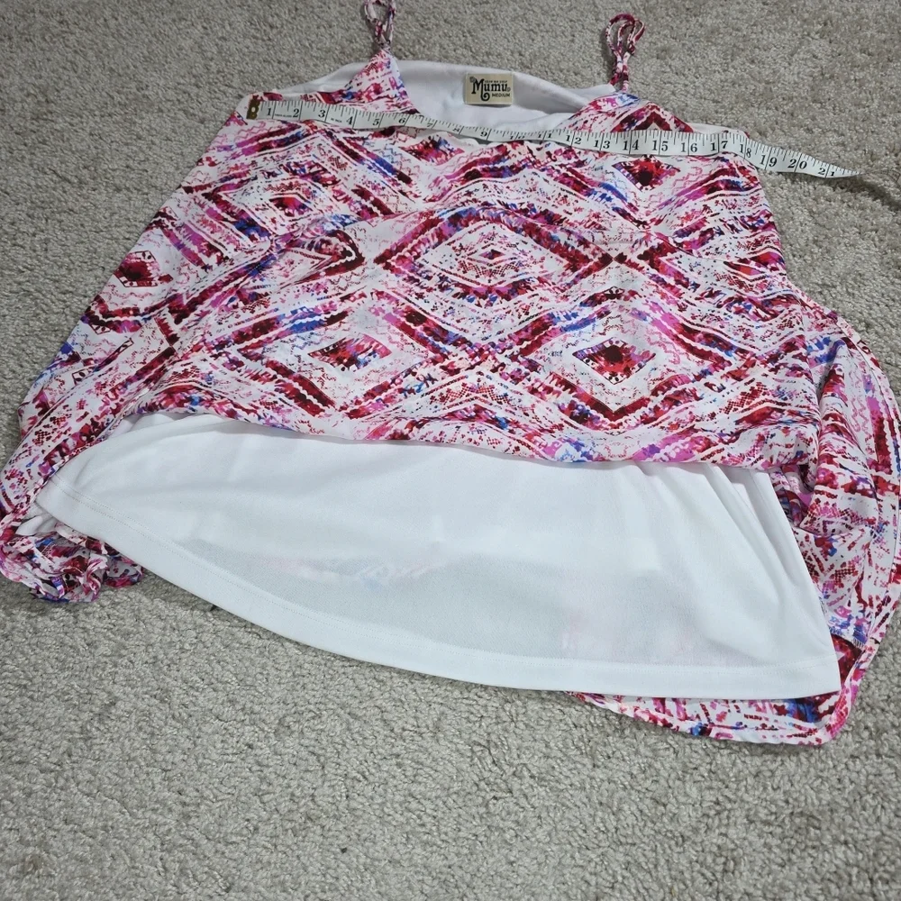 Show Me Your Mumu Circus Mini Slip Dress Size M Abrias Pink Diamond Print - Picture 5 of 8